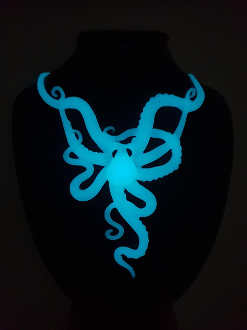 Collier silicone Phosphorescent mermaid