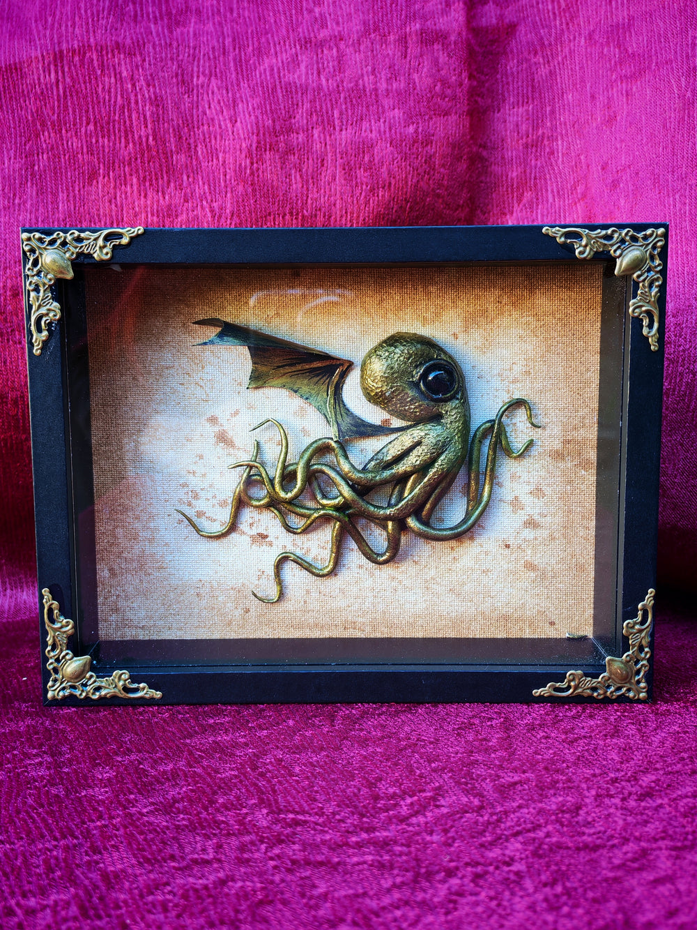 Cadre moyen Cthulhu Vert Doré