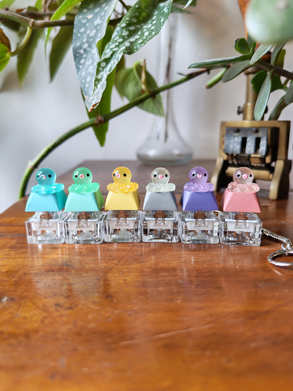 Porte-clé poulpy fidget touche poulpe anti stress