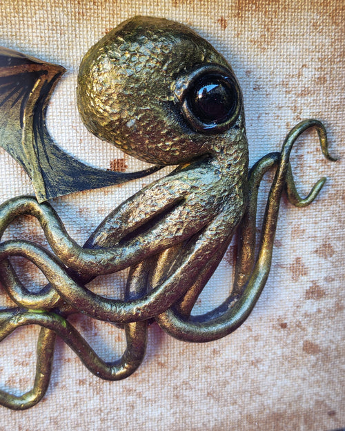 Cadre moyen Cthulhu Vert Doré