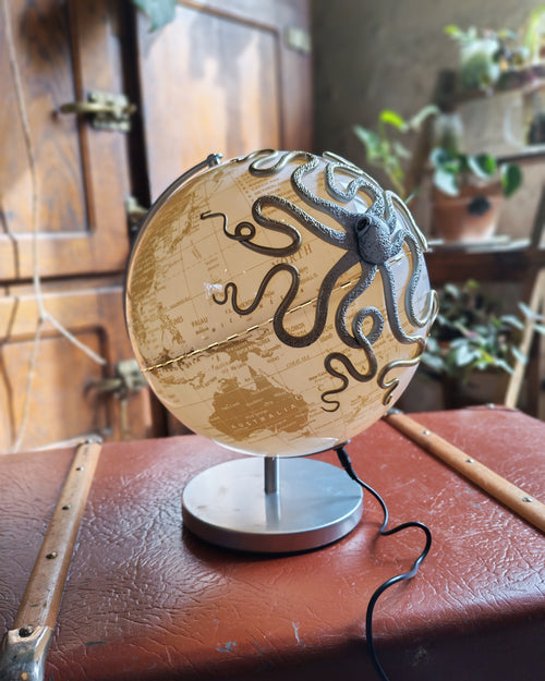 Grand globe terrestre lumineux